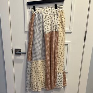 Patchwork Maxi Skirt - Multicolor